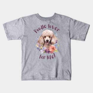 Poodle lover for life Kids T-Shirt